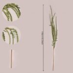 Full-length green faux hanging amaranthus stem with cascading tassels, suitable for wedding decor, event floral arrangements, and hotel displays