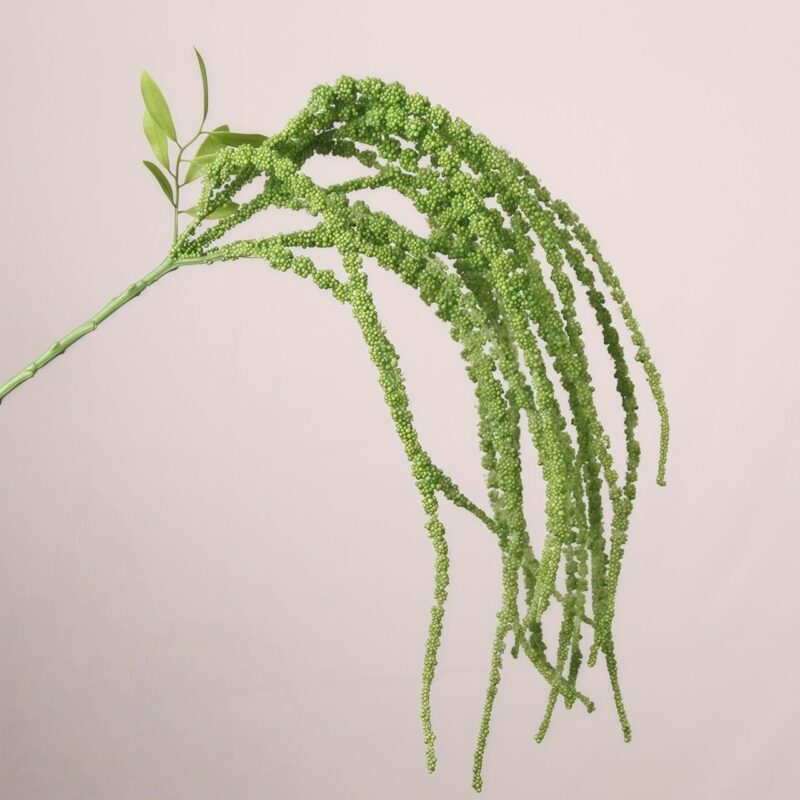 Artificial green amaranthus hanging vine with cascading long trails for floral decoration