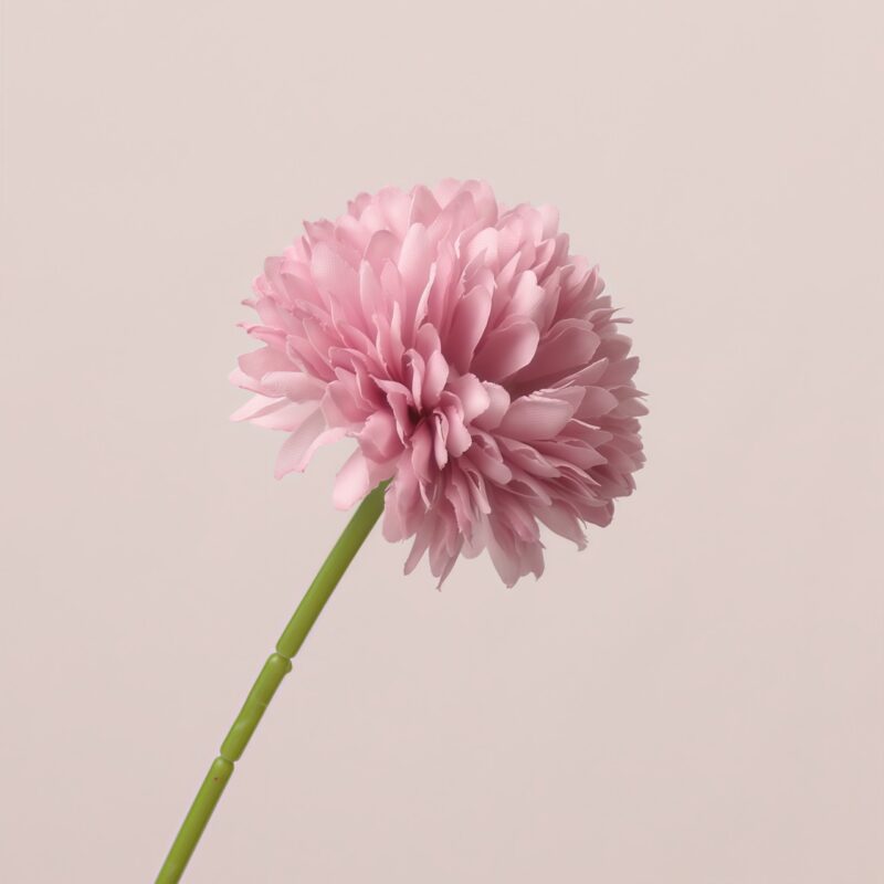 Pink artificial pom pom chrysanthemum stem for event decoration and bouquet making