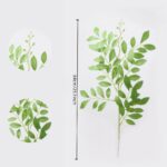 Artificial greenery spray leaf stem, length 64cm/25.1inch.
