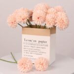 Peach tone artificial dahlia bouquet for wedding & event decoration