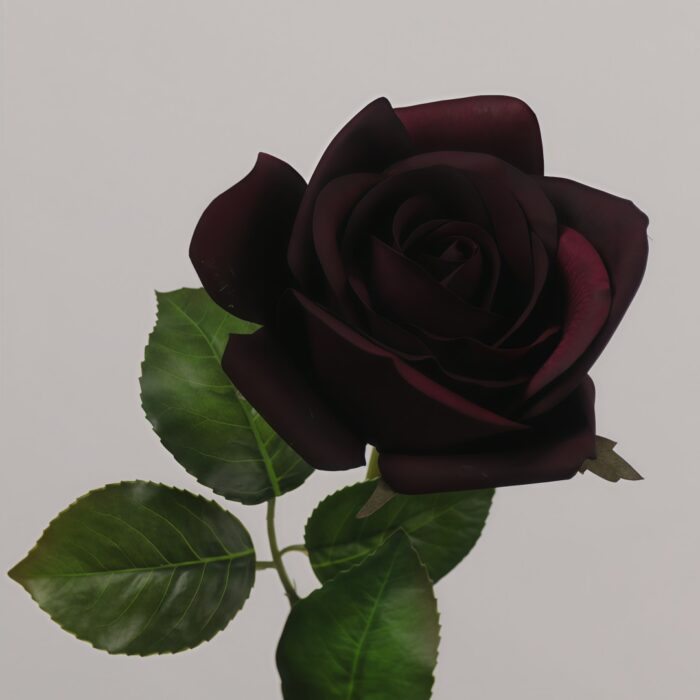 Burgundy black artificial rose stem for luxury wedding decoration