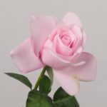 Baby pink artificial rose stem for bridal bouquet arrangement