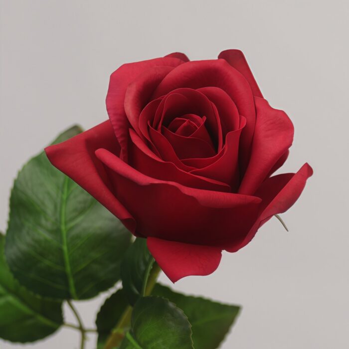 Classic red artificial rose stem for wedding decoration