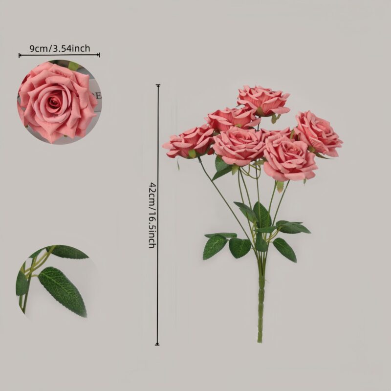Silk Rose 7 Heads - FL8001 artificial flower - view 1