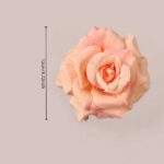 Blush faux rose flower head with layered petals and soft realistic texture, ideal for wedding decor, event floral arrangement, and faux flowers styling