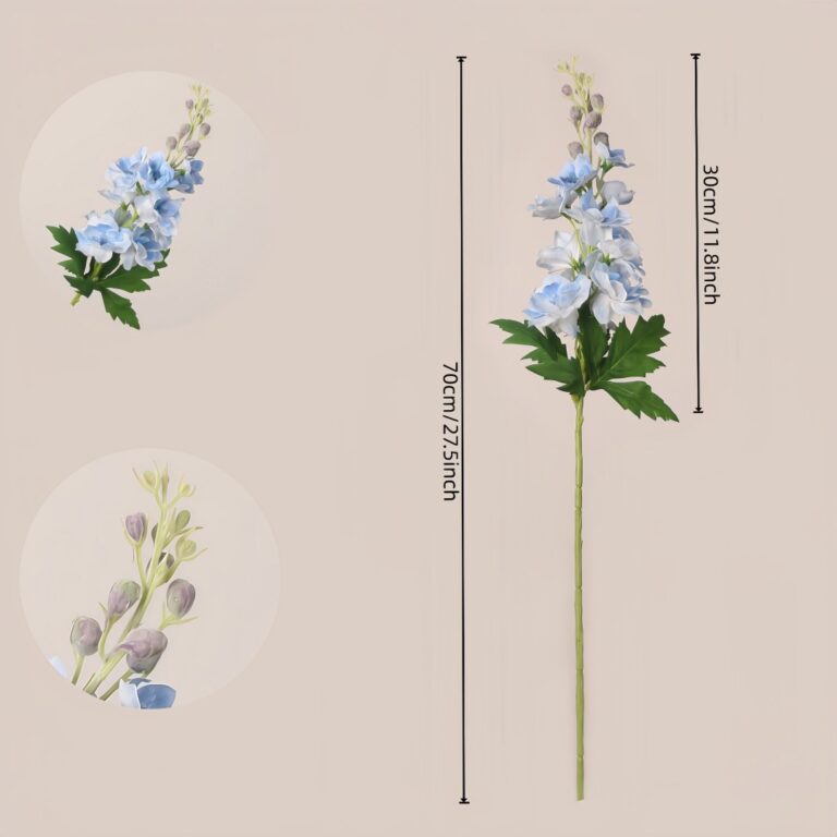 Artificial delphinium flower stem size 70cm for wedding decoration