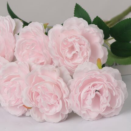 Blush pink artificial peony bouquet for wedding bouquet arrangement