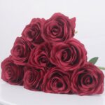 Silk Rose 9 Heads - TJCL8000 artificial flower - view 5