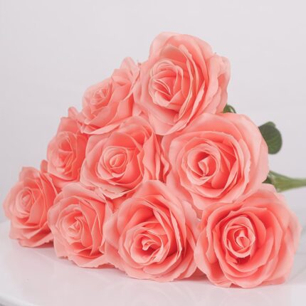 Silk Rose 9 Heads - TJCL8000 artificial flower - view 3