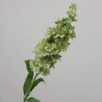 Green faux freesia stem with clustered blooms for wedding decor and fresh event floral arrangement design