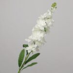 White faux freesia stem with realistic layered petals for wedding decor and sophisticated event floral arrangement use