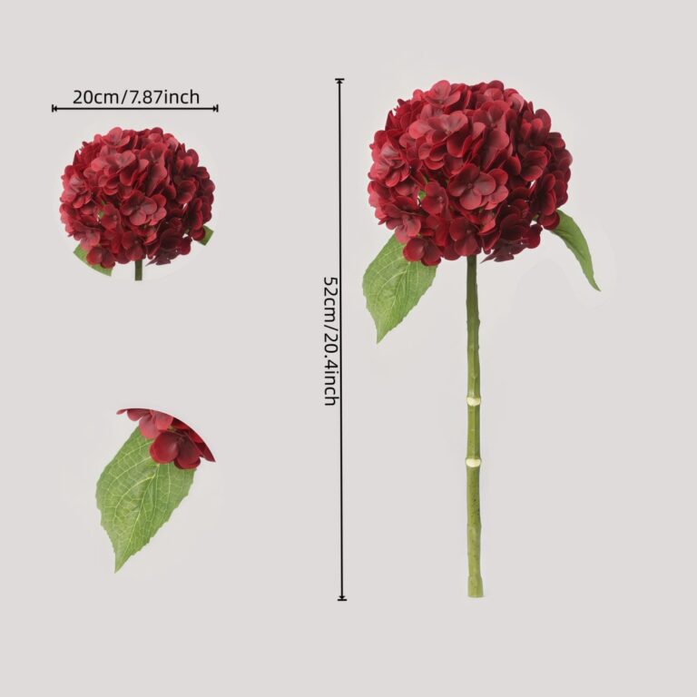 Real Touch Hydrangea Stem Size and Detail Specification