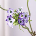 Royal Purple Artificial Trachelium Flower Stem - Silk Throatwort