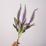 Rustic farmhouse style artificial sage flowers for kitchen decor.