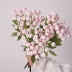Romantic Pink Frosted Artificial Berry Bundle