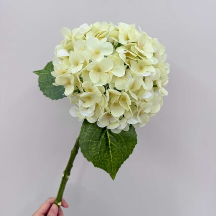 Real Touch Hydrangea - TJ9000 artificial flower in pale lemon yellow
