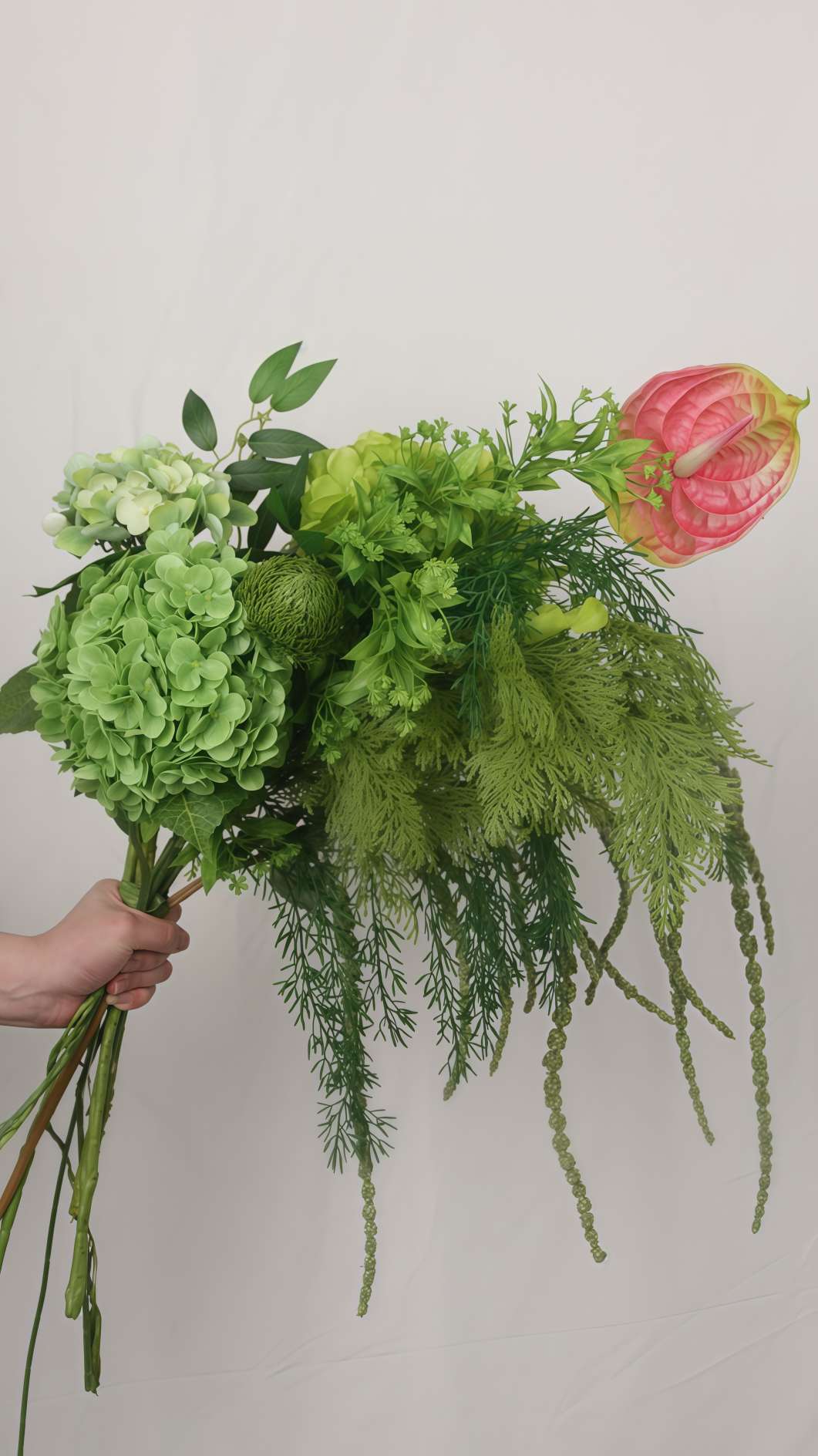 Preserved Green Foliage and Flower Sample Box