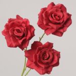 Stunning deep red artificial tulip from NB8, featuring a lush bud and high-quality PU construction.