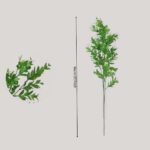 Infographic of NB8 artificial Ruscus showing a total height of 96cm (37.7 inches) with a zoomed-in leaf detail circle.