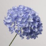NB8Floral artificial cornflower blue hydrangea with realistic bi-color petal transitions and natural stem.