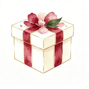 NB8 Floral gift box of artificial flowers