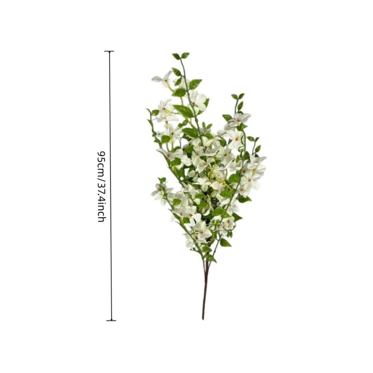 Silk-Hanging millet-YY2005, white flowers with green leaves, 95cm/37.4inch