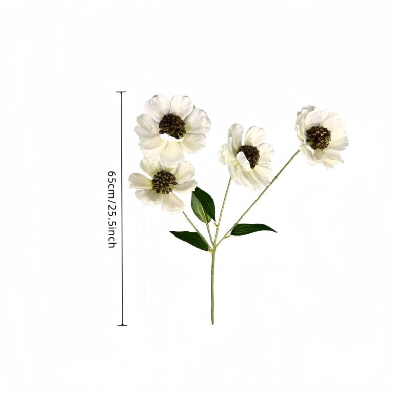 Silk-Hanging millet-YY2005: artificial white cosmos flowers on a 65cm stem.