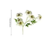 White silk-hanging millet-YY2005 flowers with green leaves 75cm tall
