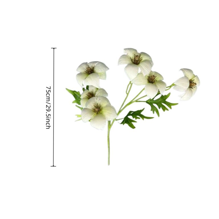 White silk-hanging millet-YY2005 flowers with green leaves 75cm tall