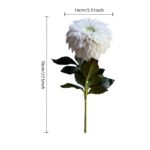 White dahlia flower stem, 70cm tall, 14cm wide. Silk-Hanging millet-YY2005.