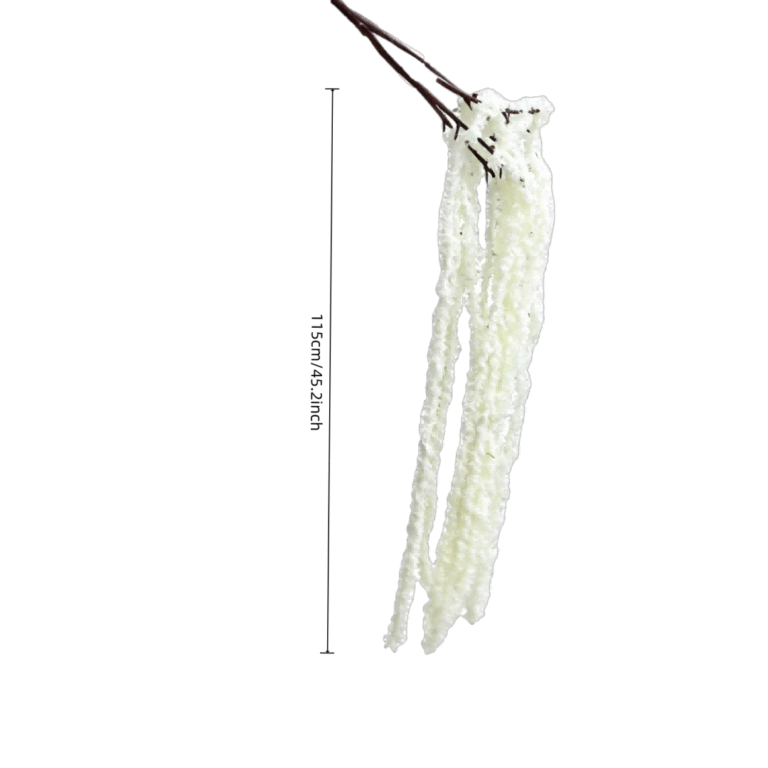 White decorative silk-hanging millet strands, 115cm/45.2inch long
