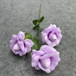 Silk Rose 3 Heads - YMALI2005 artificial flower in light purple