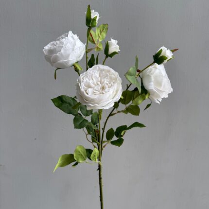 Silk Rose 6 Heads - YXG10002 artificial flower in white