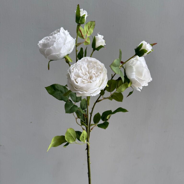 Silk Rose 6 Heads - YXG10002 artificial flower in white