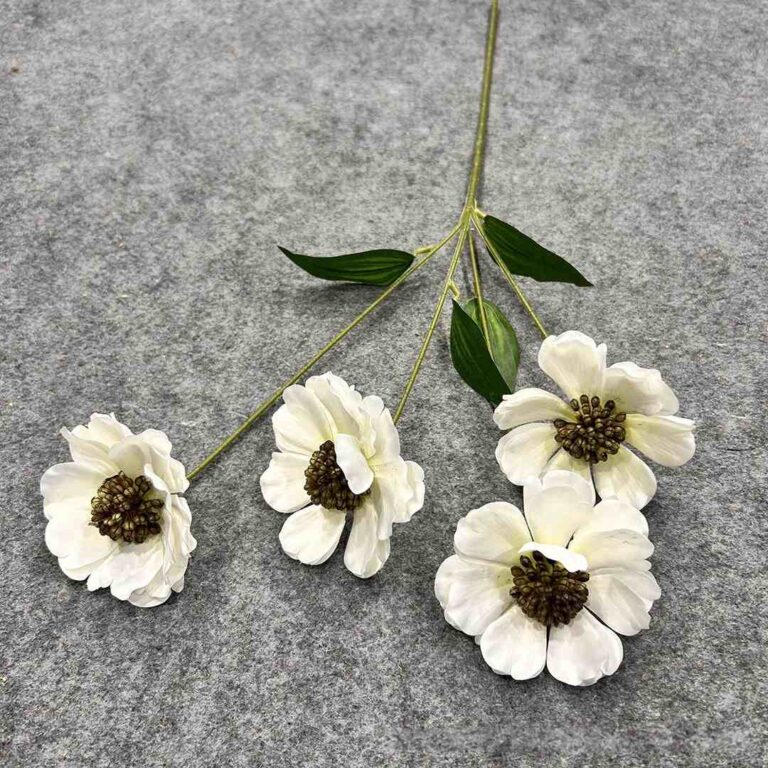 Silk Scabious 4 Heads - YMALI3005 artificial flower in white