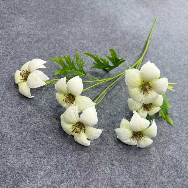 Silk Magnolia 6 Heads - YMALI4006 artificial flower in white