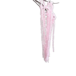 Burgundy silk hanging millet YY2005 strands on white background
