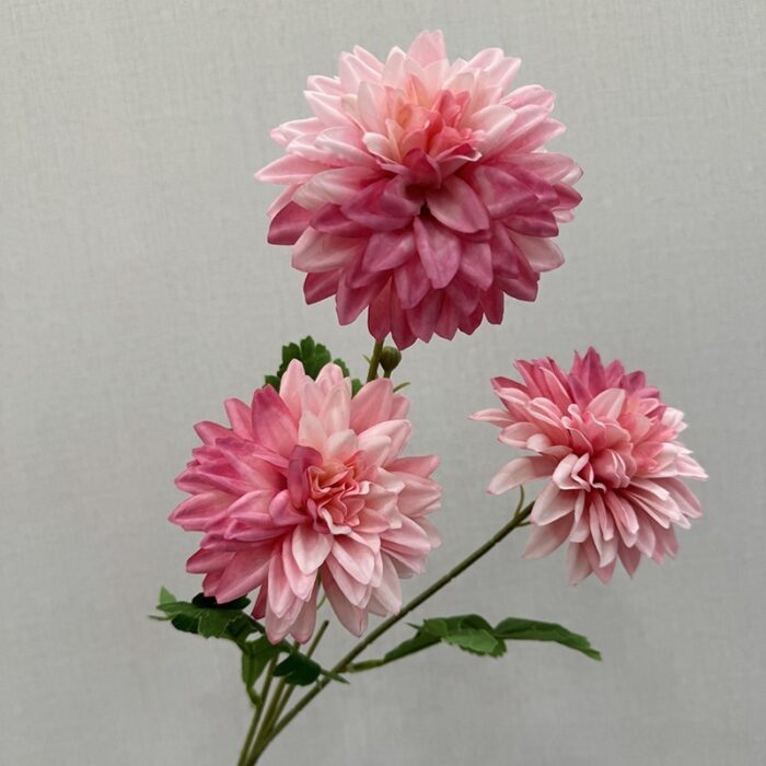 Silk Dahlia 3 Heads - YM2008 artificial flower in pink