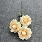 Silk Rose 3 Heads - YMALI2005 artificial flower in champagne