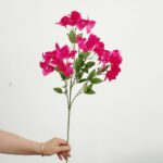 Bouquet of realistic silk bougainvillea artificial flowers perfect for wedding or home decor.