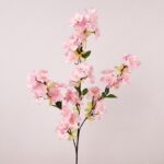 Artificial silk cherry blossom bouquet featuring light pink sakura blooms on delicate stems.