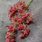 Cluster of pink artificial silk lilacs, perfect for everlasting floral home decor.
