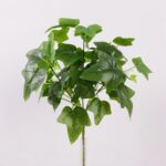 Realistic PVC faux green foliage bunch for home or floral arrangement decoration.
