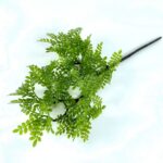 Artificial plastic green leaves foliage cluster for faux home decor accents