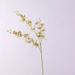 Realistic artificial silk Vanda orchid spray floral decor for home accents and gifts.