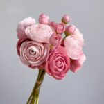 Silk ranunculus bouquet AHHY9008 in low pink