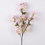 Artificial silk cherry blossoms arrangement suitable for multi-fork display decor.