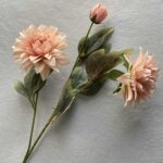 Three heads of pink silk dahlias perfect for wedding centerpieces or realistic home decor arrangements.