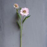 Three realistic silk daisy heads, ideal for artificial wedding flowers or home decor arrangements.